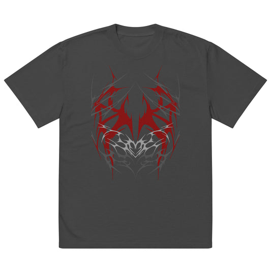 Techno Oversized faded T-Shirt - Spider Tribal