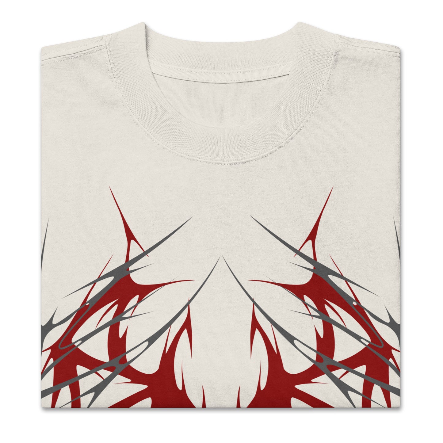 Oversized faded T-Shirt - Spider tribal